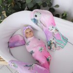 Wrap Set Swaddle Set Bright Pink And Purple Turtle Under The Sea Set