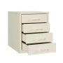 Steel Desk Organizer 4 Drawer Desktop Storage Cabinet - Beige