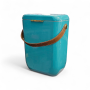Noni Luxe 10L Modern Portable Cooler Box With Leather Strap And Gold Latch