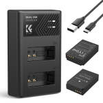 K&f Concept Dual LP-E12 1100MAH Batteries + Charger For Canon