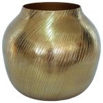 Gold Straked Ball Vase 30CM