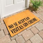 Funny Welcome Doormat Home Decor Rugs Welcome Mat With Rubber Back 18 X 30 Inch No Se Aceptan Visitas Sin Chisme Spanish Bring G