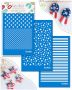 Keoker Silk Screen Stencils For Polymer Clay Reusable Stars 4TH Of July Star Silkscreen For Clay Printing On Clay & Other Jewelry Clay Earrings Deco