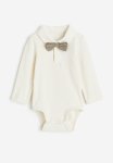 Bodysuit With A Bow Tie - Light Beige Mole
