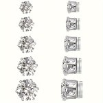 10 Pieces set 4MM-8MM Artificial Zircon Magnetic Ear Clip Without Ear Hole Ear Stud Decoration Jewelry