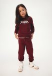 Printed Joggers - Dark Red