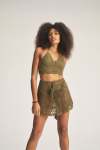 Crochet MINI Skirt - Olive - One Size