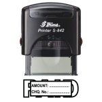Shiny S-842 Stock Stamp 38X14MM Paid Amount