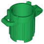 Parts Container Trash Can With 4 Cover Holders 92926 - Green