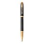 Im Premium Fine Nib Rollerball Pen Black With Gold Trim Black Ink - Presented In A Gift Box