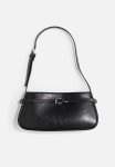 Belt-detail Shoulder Bag - Black