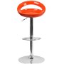 Cut Out Bar Stool Glossy - Orange