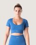 Prime Statement Scoop Crop Top - Blue - Small