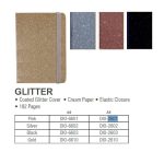 A5 Journal Black Glitter 2603