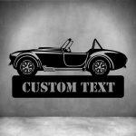 Car With Custom Text - 300MM Rust Coat