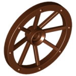 Parts Wheel Wagon Large 33MM D. Hole Notched For Wheels Holder Pin 4489B - Reddish Brown