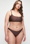 Cotton On Plus Straight Neck Crop Bikini Top - Willow Brown Shimmer