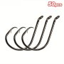 50PCS High Carbon Steel Usaltwater Fishing Hooks Fishing Accessories Multiple Sizes Available