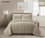 Simon Baker Chenille Jacquard Comforter Cologne - Natural Various Sizes - King - 270CM X 270CM + 2 Pillowcases 50CM X 70CM + 5CM
