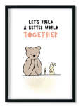 Decor Print Bear And Rabbit - Unframed A2