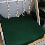 Changing Mat Cover Boho Beige And Olive Leaf Print