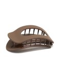 Chocolate Brown Matte Flat Oval Claw Clip