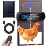Automatic Chicken Coop Door Solar Powered Lcd Screen Electric Auto Chicken Coop Door With Timer & Light Sensor Aluminum Recharge