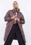 Oversized Longline Puffer Jacket - Burnt Iron