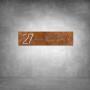 House Number D02 - 600 X 150 / Rust Coat / Cool White