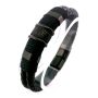 Men's "bound" Braided Leather & Rope Bracelet - 21 Cm