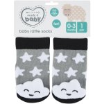 Made 4 Baby Unisex Monochrome Rattle Socks 0-3M