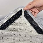 8PCS Carpet Rugs Tape Reusable Washable Carpet Tape Double Sided Non-slip Rug Pads For Hardwood Floors Keep Rug In Place Non Sli