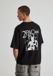 Box Fit Music Merch T Shirt - Lcn Bra Black tupac Be Somebody