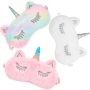 Sleep Mask For Kids Girls Plush Sleeping Eye Cover 3 Pieces Soft Eye Blindfold Sleep Eye Cover Animal Sleeping Eye Shade For Kids Mixed Colors Pink