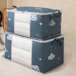 Extra-large Foldable Storage Bag With Reinforced Handles - Ideal For Clothes Blankets & Bedding Durable Zipper & Clear Viewing W