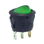 Rocker On-off 220VAC Green Light