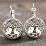 Time Gemstone Earrings Vintage Style Ear Jewelry Decor For Women