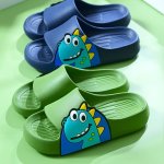Casual Cute Cartoon Open Toe Slippers For Girls Breathable Lightweight Slippers For Indoor Home Bathroom All Seasons