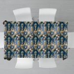 Blue Grey Rectangle Tablecloth