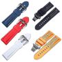 24MM Replacement Watch Band For Panerai Rubber Strap In White