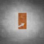 Arrow Sign D03 - Rust - Powder Coated Aluminum