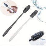 Long Handle Silicone Bottle Brush Washing Cup Artifact Brush Household Water Cup Brush Easter Gift