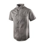 Mens Casual Heavy Duty Short Sleeve Olive Canvas Shirt - 5XL Taupe