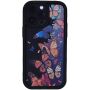 Black Phone Case With Bubble Edge & Butterflies For Iphone 14 Pro