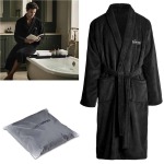 Langham Mens Coral Fleece Bathrobe