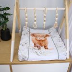 Changing Mat Cover Baby Highland Cow Pennygum Eucalyptus Set