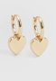 Goldair Gold Heart Drop Hoop Earrings - Gold