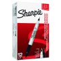 Sharpie Permanent Marker Twin Tip 2 Thicknesses Box Of 12 Black