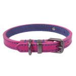 Rosewood Joules Pink Leather Dog Collar - Medium Waggs Online Pet Shop