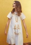 Ruffled Sleeve Dress - White